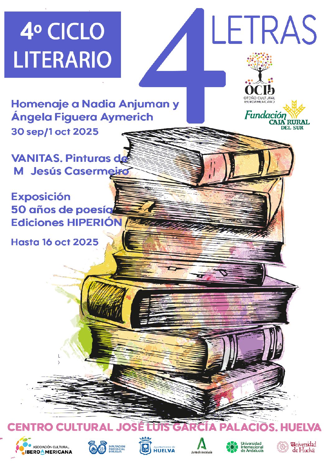 Lee más sobre el artículo Huelva acoge el IV Ciclo Literario “4 Letras” dentro del OCIb 2025