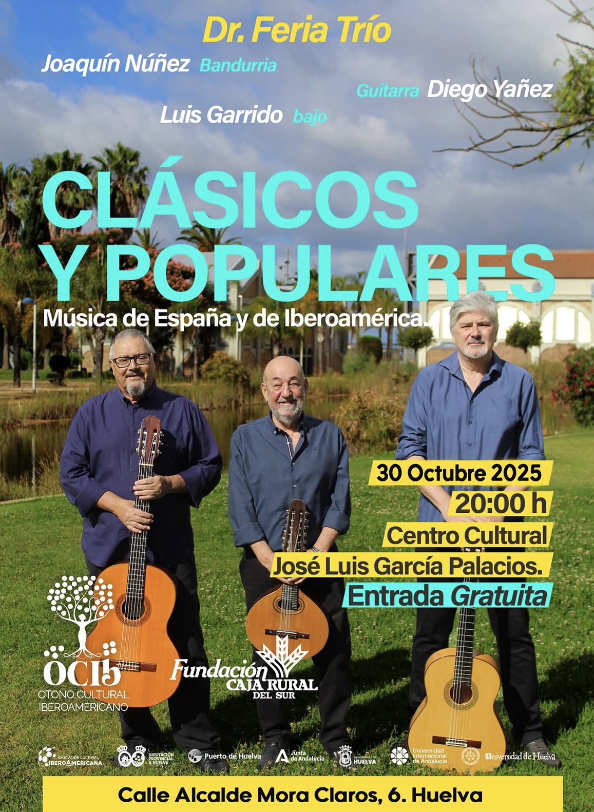 En este momento estás viendo El Dr. Feria Trío presenta “Música de España e Iberoamérica” en el Centro Cultural José Luis García Palacios